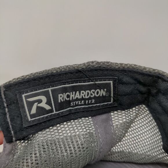 Richardson Men's Snapback Mesh Back Hat Black Gray Adjustable Goose Island Beer - Picture 7 of 8